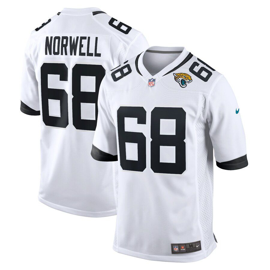 Men Jacksonville Jaguars 68 Andrew Norwell Nike White Game NFL Jersey